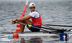 Felipe Andres Cardenas Morales, Men's Single Sculls, Chile, 2021 World Rowing Final Olympic Qualification Regatta, Lucerne, Switzerland / Detlev Seyb/MyRowingPhoto.com