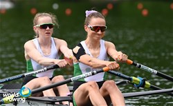Aoife Casey (b), Margaret Cremen (s), Lightweight Women's Double Sculls, Ireland, 2021 World Rowing Final Olympic Qualification Regatta, Lucerne, Switzerland / Detlev Seyb/MyRowingPhoto.com