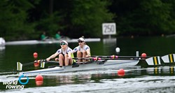Sarah Pound (b), Georgia Nesbitt (s), Lightweight Women's Double Sculls, Australia, 2021 World Rowing Final Olympic Qualification Regatta, Lucerne, Switzerland / Detlev Seyb/MyRowingPhoto.com