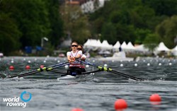 Patricia Merz (b), Frederique Rol (s), Lightweight Women's Double Sculls, Switzerland, 2021 World Rowing Final Olympic Qualification Regatta, Lucerne, Switzerland / Detlev Seyb/MyRowingPhoto.com