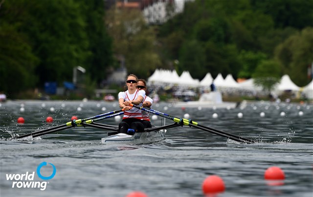 Patricia Merz (b), Frederique Rol (s), Lightweight Women's Double Sculls, Switzerland, 2021 World Rowing Final Olympic Qualification Regatta, Lucerne, Switzerland / Detlev Seyb/MyRowingPhoto.com