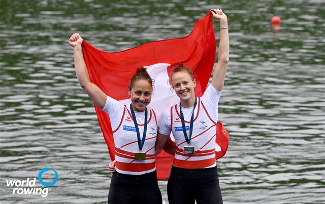 Patricia Merz (b), Frederique Rol (s), Lightweight Women's Double Sculls, Switzerland, 2021 World Rowing Final Olympic Qualification Regatta, Lucerne, Switzerland / Detlev Seyb/MyRowingPhoto.com
