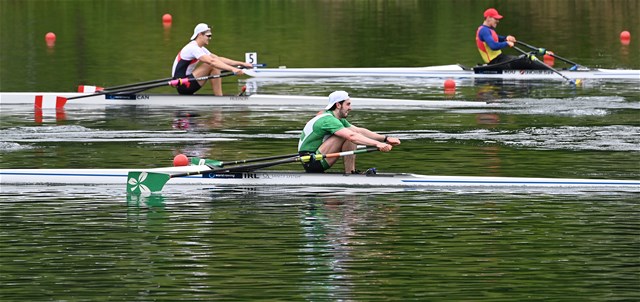 Daire Lynch, Men's Single Sculls, Ireland, 2021 World Rowing Final Olympic Qualification Regatta, Lucerne, Switzerland - Detlev Seyb/MyRowingPhoto.com