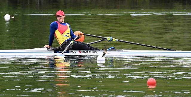Mihai Chiruta, Men's Single Sculls, Romania, 2021 World Rowing Final Olympic Qualification Regatta, Lucerne, Switzerland - Detlev Seyb/MyRowingPhoto.com