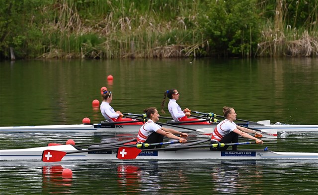 Patricia Merz (b), Frederique Rol (s), Lightweight Women's Double Sculls, Switzerland, 2021 World Rowing Final Olympic Qualification Regatta, Lucerne, Switzerland - Detlev Seyb/MyRowingPhoto.com