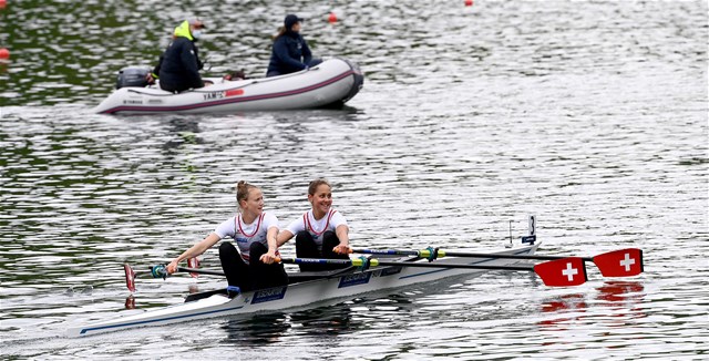 Patricia Merz (b), Frederique Rol (s), Lightweight Women's Double Sculls, Switzerland, 2021 World Rowing Final Olympic Qualification Regatta, Lucerne, Switzerland - Detlev Seyb/MyRowingPhoto.com