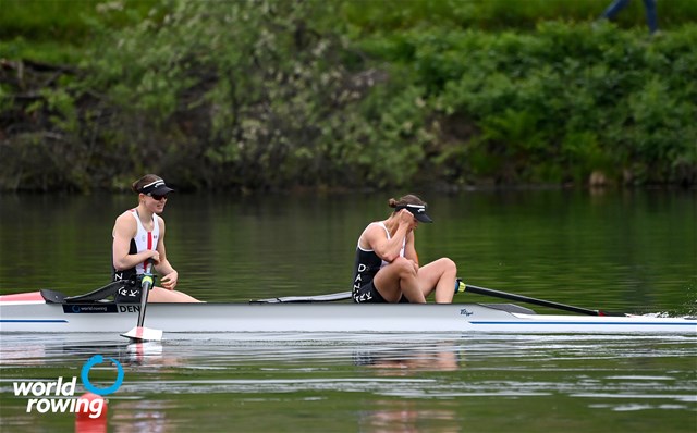 Hedvig Laerke Berg Rasmussen (b), Fie Udby Erichsen (s), Women's Pair, Denmark, 2021 World Rowing Final Olympic Qualification Regatta, Lucerne, Switzerland - Detlev Seyb/MyRowingPhoto.com