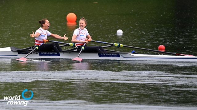 Patricia Merz (b), Frederique Rol (s), Lightweight Women's Double Sculls, Switzerland, 2021 World Rowing Final Olympic Qualification Regatta, Lucerne, Switzerland - Detlev Seyb/MyRowingPhoto.com