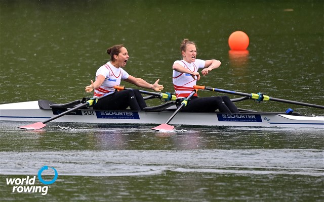 Patricia Merz (b), Frederique Rol (s), Lightweight Women's Double Sculls, Switzerland, 2021 World Rowing Final Olympic Qualification Regatta, Lucerne, Switzerland - Detlev Seyb/MyRowingPhoto.com