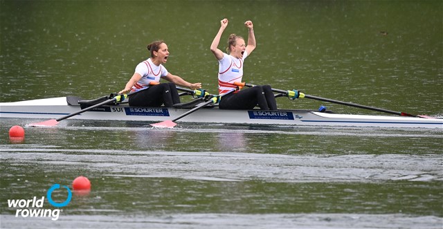Patricia Merz (b), Frederique Rol (s), Lightweight Women's Double Sculls, Switzerland, 2021 World Rowing Final Olympic Qualification Regatta, Lucerne, Switzerland - Detlev Seyb/MyRowingPhoto.com