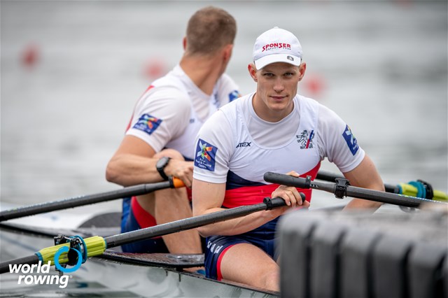 Jakub Podrazil (b), Jan Cincibuch (s), Men's Double Sculls, Czech Republic, 2021 World Rowing Cup II, Lucerne, Switzerland / World Rowing/Benedict Tufnell