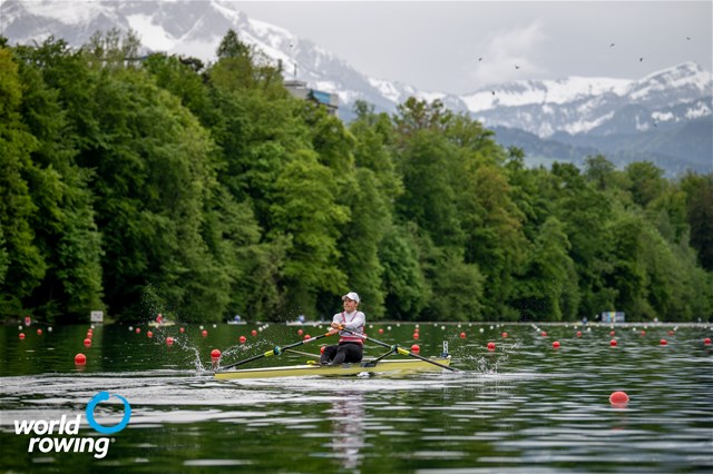 Jeanine Rosanna Gmelin, Women's Single Sculls, Switzerland, 2021 World Rowing Cup II, Lucerne, Switzerland / World Rowing/Benedict Tufnell