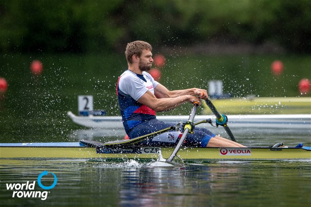Ondrej Synek, Men's Single Sculls, Czech Republic, 2021 World Rowing Cup II, Lucerne, Switzerland / World Rowing/Benedict Tufnell