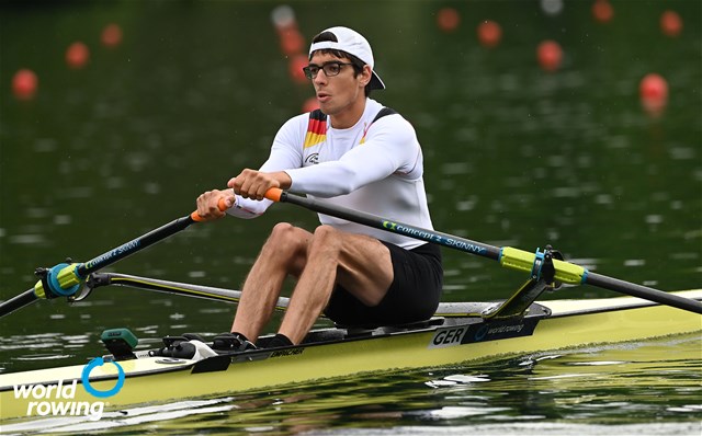 Joachim Agne, Lightweight Men's Single Sculls, Germany, 2021 World Rowing Cup II, Lucerne, Switzerland / Detlev Seyb/MyRowingPhoto.com