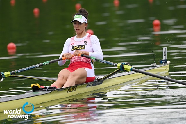Magdalena Lobnig, Women's Single Sculls, Austria, 2021 World Rowing Cup II, Lucerne, Switzerland / Detlev Seyb/MyRowingPhoto.com