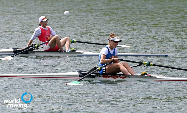 Paola Piazzolla, Lightweight Women's Single Sculls, Italy, 2021 World Rowing Cup II, Lucerne, Switzerland / Detlev Seyb/MyRowingPhoto.com