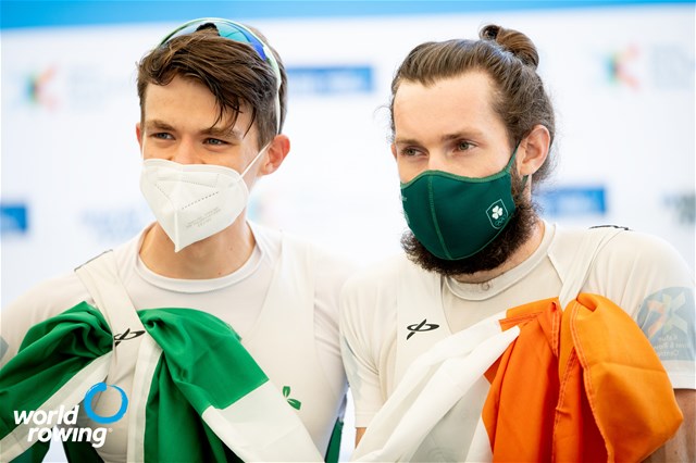 Fintan Joseph Mc Carthy (b), Paul O'Donovan (s), Lightweight Men's Double Sculls, Ireland, 2021 World Rowing Cup II, Lucerne, Switzerland / World Rowing/Benedict Tufnell