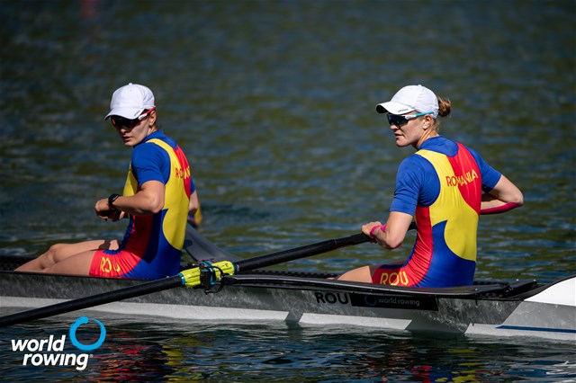 Adriana Ailincai (b), Iuliana Buhus (s), Women's Pair, Romania, 2021 World Rowing Cup II, Lucerne, Switzerland / World Rowing/Benedict Tufnell