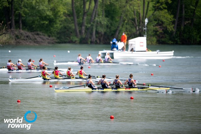 Rowan Mckellar (b), Harriet Alexandra Emily Taylor, Caragh Mcmurtry, Rebecca Shorten (s), Women's Four, Great Britain, 2021 World Rowing Cup II, Lucerne, Switzerland / World Rowing/Benedict Tufnell
