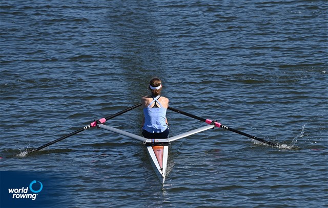 Iris Hochstenbach, Lightweight Women's Single Sculls, Netherlands, 2021 World Rowing Cup III, Sabaudia, Italy / Detlev Seyb/MyRowingPhoto.com