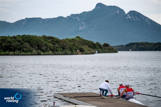 Martin Sinkovic (b), Valent Sinkovic (s), Men's Double Sculls, Croatia, 2022 European Rowing Championships, Munich, Germany / World Rowing/Benedict Tufnell