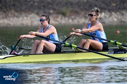 Maria Sol Ordas (b), Olivia Peralta Martinez (s), Women's Double Sculls, Argentina, 2021 World Rowing Under 23 Championships, Racice, Czech Republic / Detlev Seyb/MyRowingPhoto.com