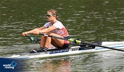 Eline Rol, Lightweight Women's Single Sculls, Switzerland, 2021 World Rowing Under 23 Championships, Racice, Czech Republic / Detlev Seyb/MyRowingPhoto.com