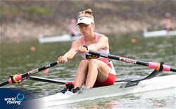 Lara Tiefenthaler, Lightweight Women's Single Sculls, Austria, 2021 World Rowing Under 23 Championships, Racice, Czech Republic / Detlev Seyb/MyRowingPhoto.com
