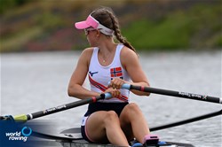 Camilla Kjeseth, Lightweight Women's Single Sculls, Norway, 2021 World Rowing Under 23 Championships, Racice, Czech Republic / Detlev Seyb/MyRowingPhoto.com