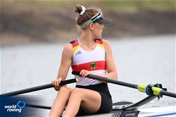 Cosima Clotten, Lightweight Women's Single Sculls, Germany, 2021 World Rowing Under 23 Championships, Racice, Czech Republic / Detlev Seyb/MyRowingPhoto.com