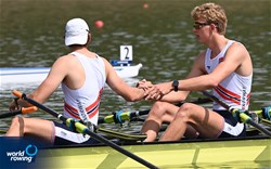 Men's Quadruple Sculls, Norway, 2021 World Rowing Under 23 Championships, Racice, Czech Republic / Detlev Seyb/MyRowingPhoto.com