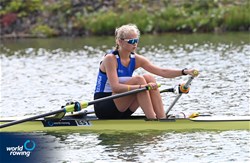 Greta Jaanson, Women's Single Sculls, Estonia, 2021 World Rowing Under 23 Championships, Racice, Czech Republic / Detlev Seyb/MyRowingPhoto.com