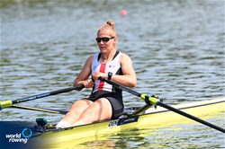Sofie Vikkelsoe, Women's Single Sculls, Denmark, 2021 World Rowing Under 23 Championships, Racice, Czech Republic / Detlev Seyb/MyRowingPhoto.com