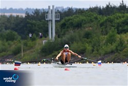 Anastasiia Liubich, Women's Single Sculls, Russia, 2021 World Rowing Under 23 Championships, Racice, Czech Republic / Detlev Seyb/MyRowingPhoto.com