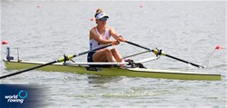 BENTHE CHARLOTTE GEZINEKE Boonstra, Women's Single Sculls, Netherlands, 2021 World Rowing Under 23 Championships, Racice, Czech Republic / Detlev Seyb/MyRowingPhoto.com