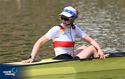 Neele Erdtmann (c), Women's Eight, Germany, 2021 World Rowing Under 23 Championships, Racice, Czech Republic / Detlev Seyb/MyRowingPhoto.com