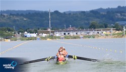 Klaudia Pankratiew (b), Malgorzata Strybel, Anna Potrzuska, Weronika Ludwiczak, Zuzanna Lesner, Izabela Pawlak, Jessika Sobocinska, Weronika Kazmierczak (s), Katarzyna Pawelczak (c), Women's Eight, Poland, 2021 World Rowing Under 23 Championships, Racice, Czech Republic / Detlev Seyb/MyRowingPhoto.com