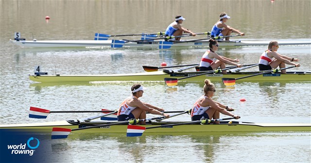 Lisa Bruijnincx (b), Fien Van Westreenen (s), Women's Double Sculls, Netherlands, 2021 World Rowing Under 23 Championships, Racice, Czech Republic / Detlev Seyb/MyRowingPhoto.com