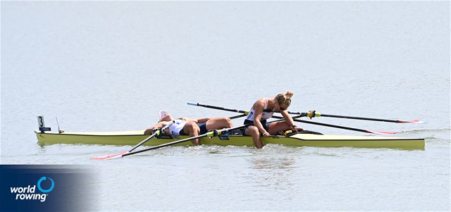 Lisa Bruijnincx (b), Fien Van Westreenen (s), Women's Double Sculls, Netherlands, 2021 World Rowing Under 23 Championships, Racice, Czech Republic / Detlev Seyb/MyRowingPhoto.com