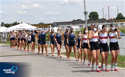 Women's Eight, 2021 World Rowing Under 23 Championships, Racice, Czech Republic / Detlev Seyb/MyRowingPhoto.com