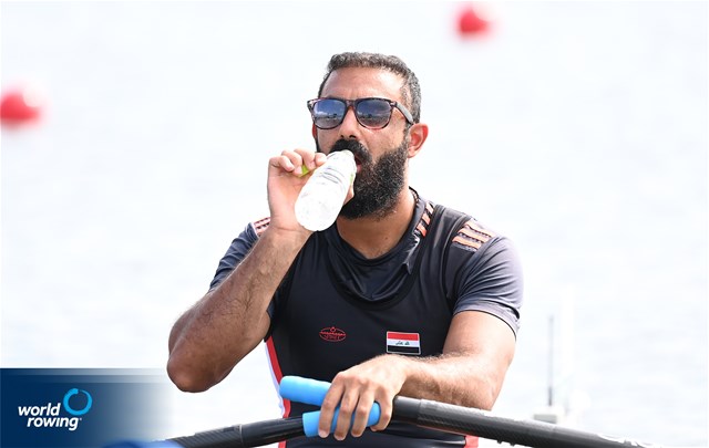 Mohammed Al-Khafaji, Men's Single Sculls, Iraq, 2021 Olympic Games Regatta, Tokyo, Japan / World Rowing/Detlev Seyb