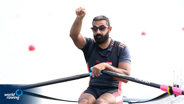 Mohammed Al-Khafaji, Men's Single Sculls, Iraq, 2021 Olympic Games Regatta, Tokyo, Japan / World Rowing/Detlev Seyb