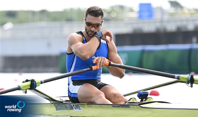 Stefanos Ntouskos, Men's Single Sculls, Greece, 2021 Olympic Games Regatta, Tokyo, Japan / World Rowing/Detlev Seyb