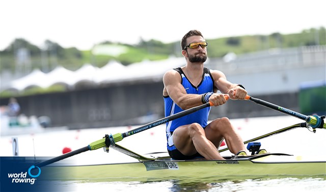 Stefanos Ntouskos, Men's Single Sculls, Greece, 2021 Olympic Games Regatta, Tokyo, Japan / World Rowing/Detlev Seyb
