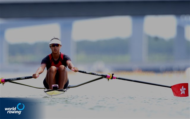 Wing Yan Winne Hung, Women's Single Sculls, Hong Kong, China, 2021 Olympic Games Regatta, Tokyo, Japan / World Rowing/Igor Meijer