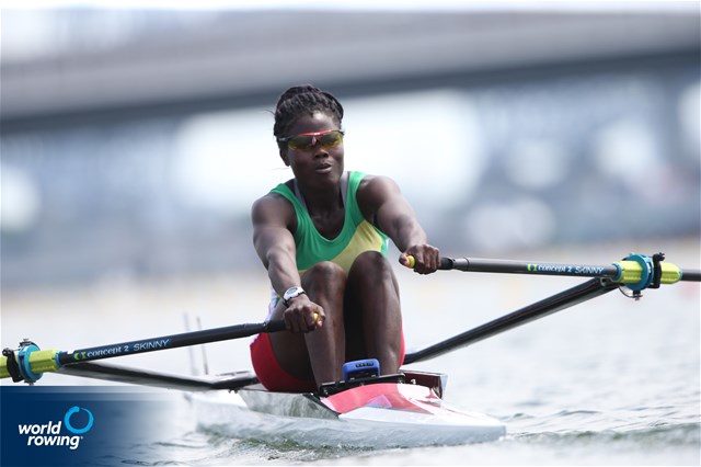Claire Ayivon, Women's Single Sculls, Togo, 2021 Olympic Games Regatta, Tokyo, Japan / World Rowing/Igor Meijer
