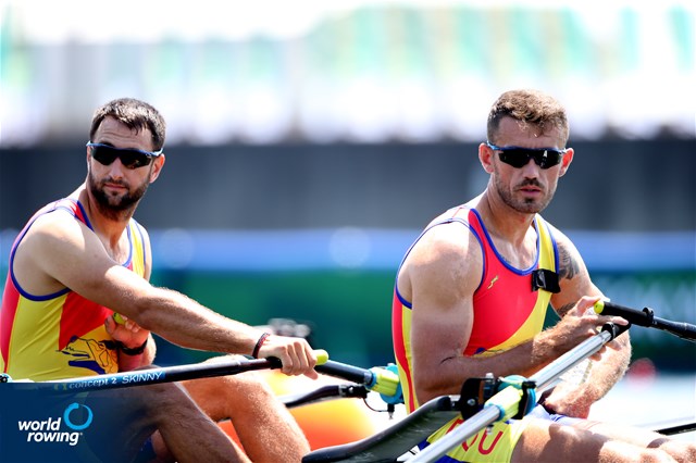 Ioan Prundeanu (b), Marian Enache (s), Men's Double Sculls, Romania, 2021 Olympic Games Regatta, Tokyo, Japan / World Rowing/Igor Meijer