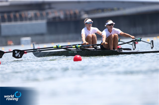Brooke Donoghue (b), Hannah Osborne (s), Women's Double Sculls, New Zealand, 2021 Olympic Games Regatta, Tokyo, Japan / World Rowing/Igor Meijer