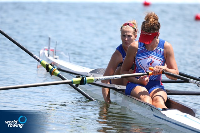 Ekaterina Pitirimova (b), Ekaterina Kurochkina (s), Women's Double Sculls, Russian Olympic Committee, 2021 Olympic Games Regatta, Tokyo, Japan / World Rowing/Igor Meijer