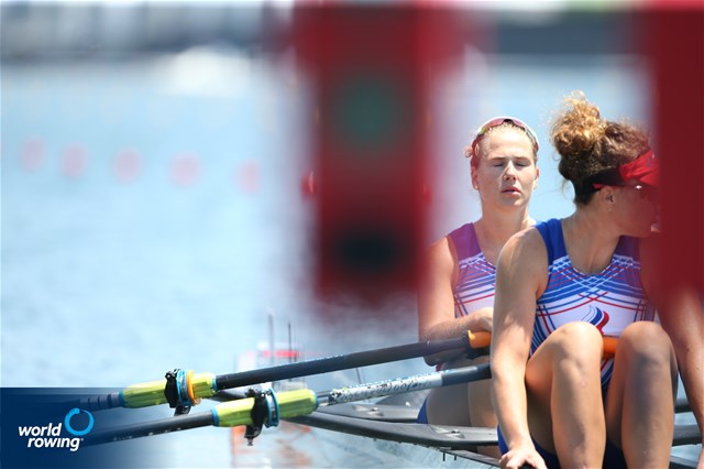Ekaterina Pitirimova (b), Ekaterina Kurochkina (s), Women's Double Sculls, Russian Olympic Committee, 2021 Olympic Games Regatta, Tokyo, Japan / World Rowing/Igor Meijer